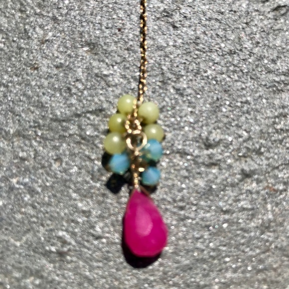 Tangle Drop Earring Wrapped  Gemstone Gold Plated - Picture 7 of 7